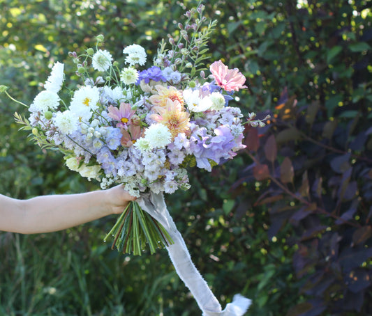 Brudebukett med åkervandring