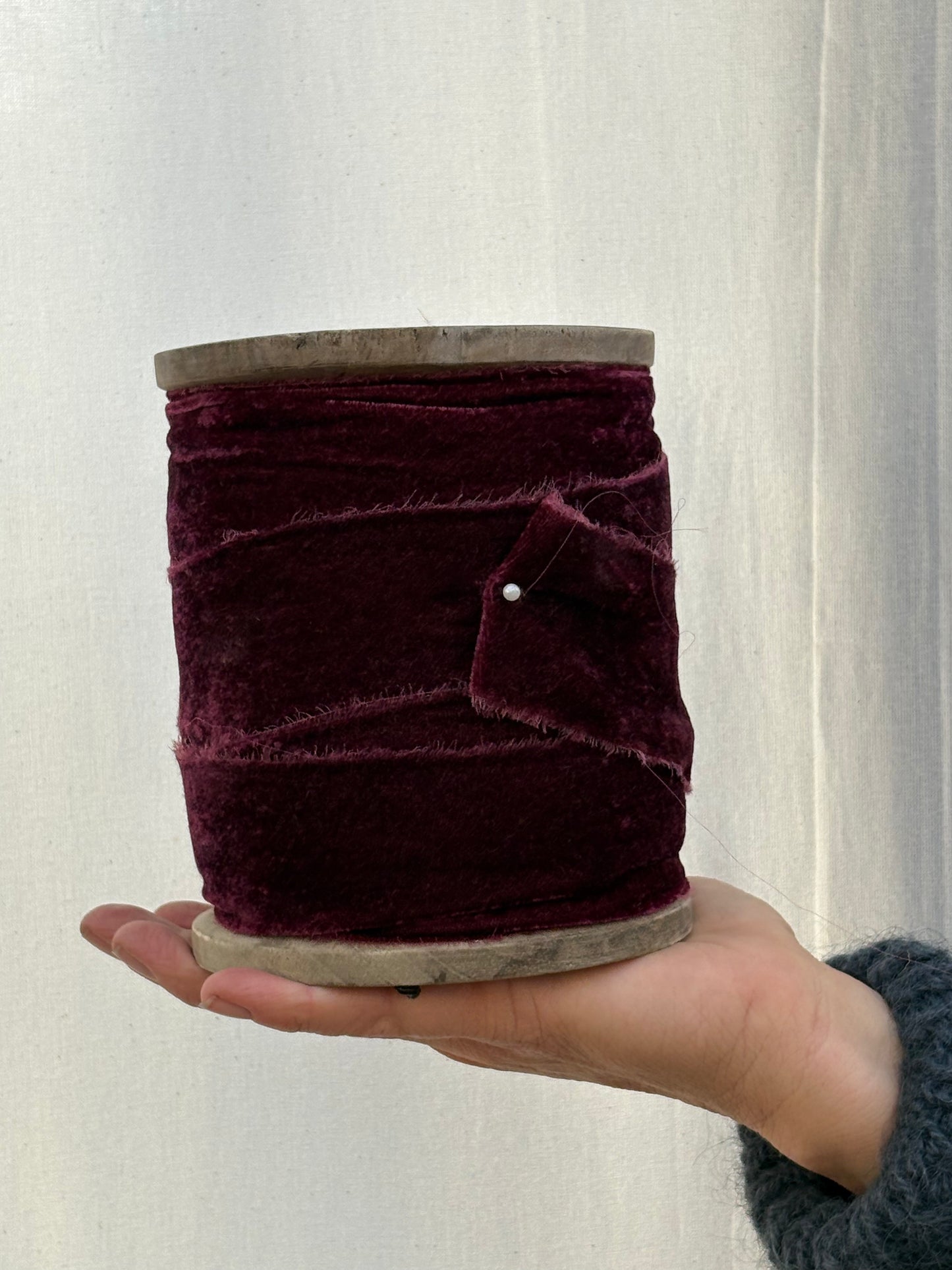 Fløyelsbånd på snelle - aubergine