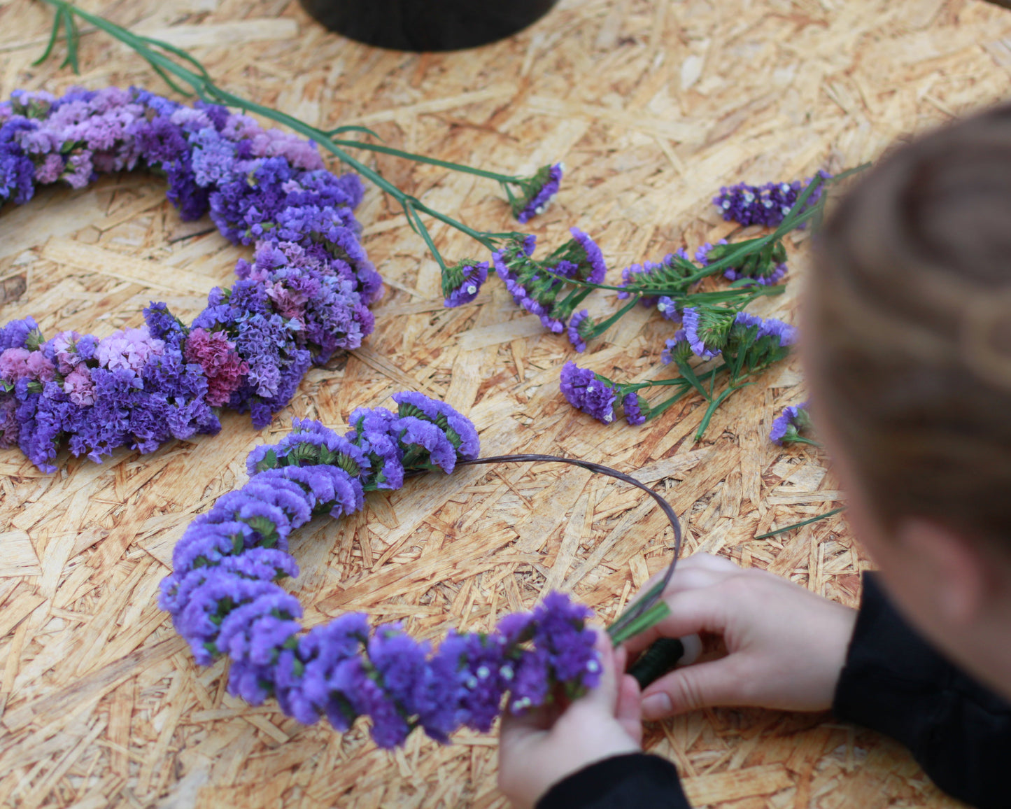 Binderi med tørkede blomster